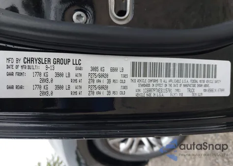 2014 Ram 1500 Longhorn z USA, uszkodzony, nr VIN 1C6RR7PTXES115701